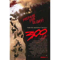 300 Movie Poster Print in 27x40 size featuring epic battle scene.