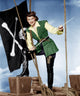 Against All Flags 1952 movie poster featuring Maureen O'Hara, vintage art print