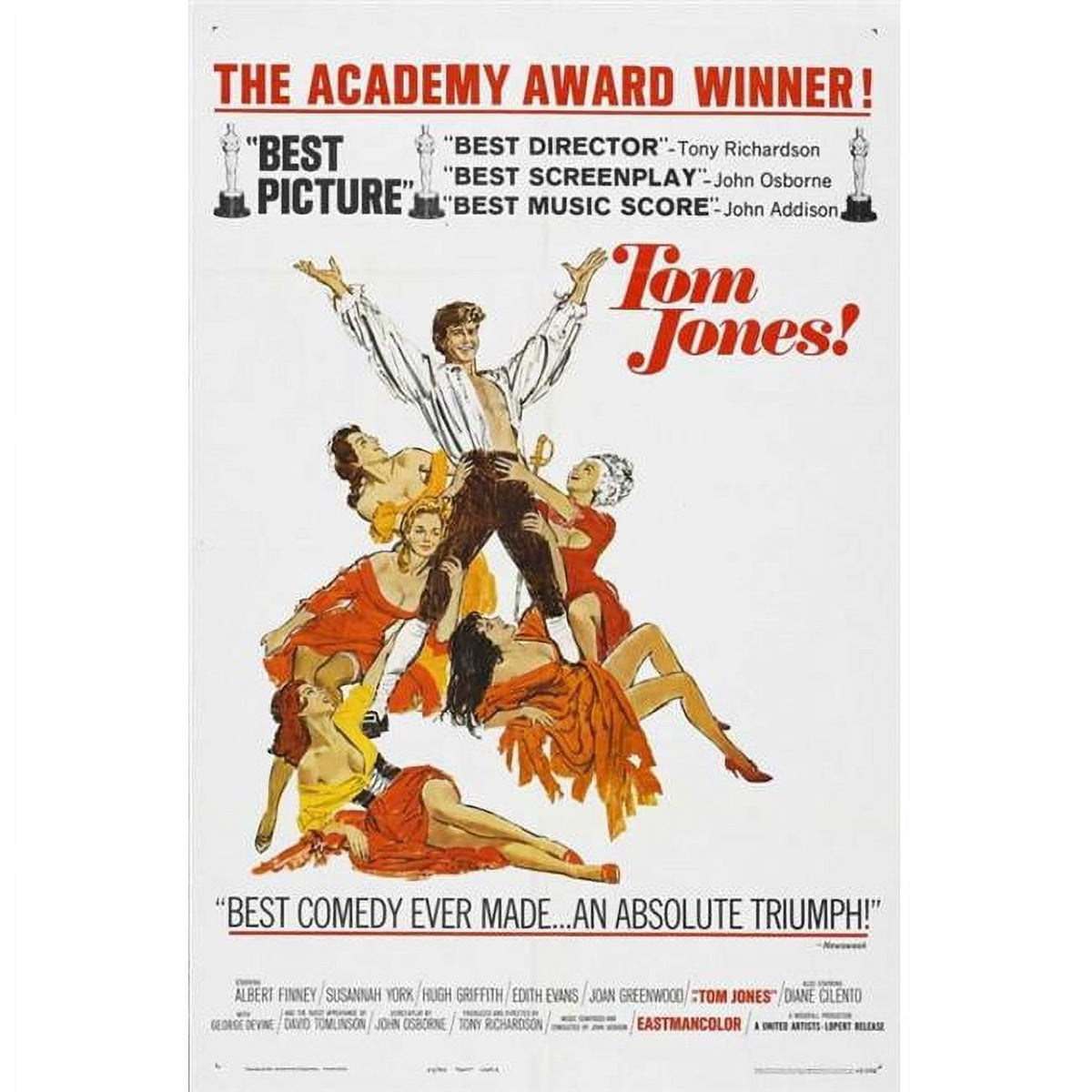 Tom Jones Movie Poster Print (27x40) showcasing classic film art.