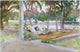 Figure in Hammock art print by John Singer Sargent, serene Florida scene.