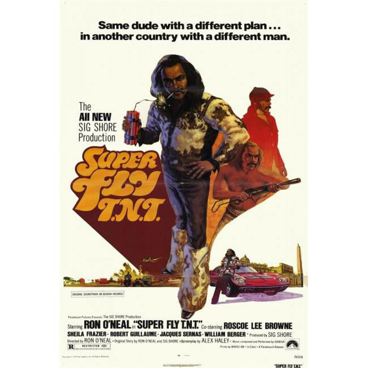 Superfly T.N.T. Movie Poster Print 27x40 featuring vibrant colors and iconic film imagery.