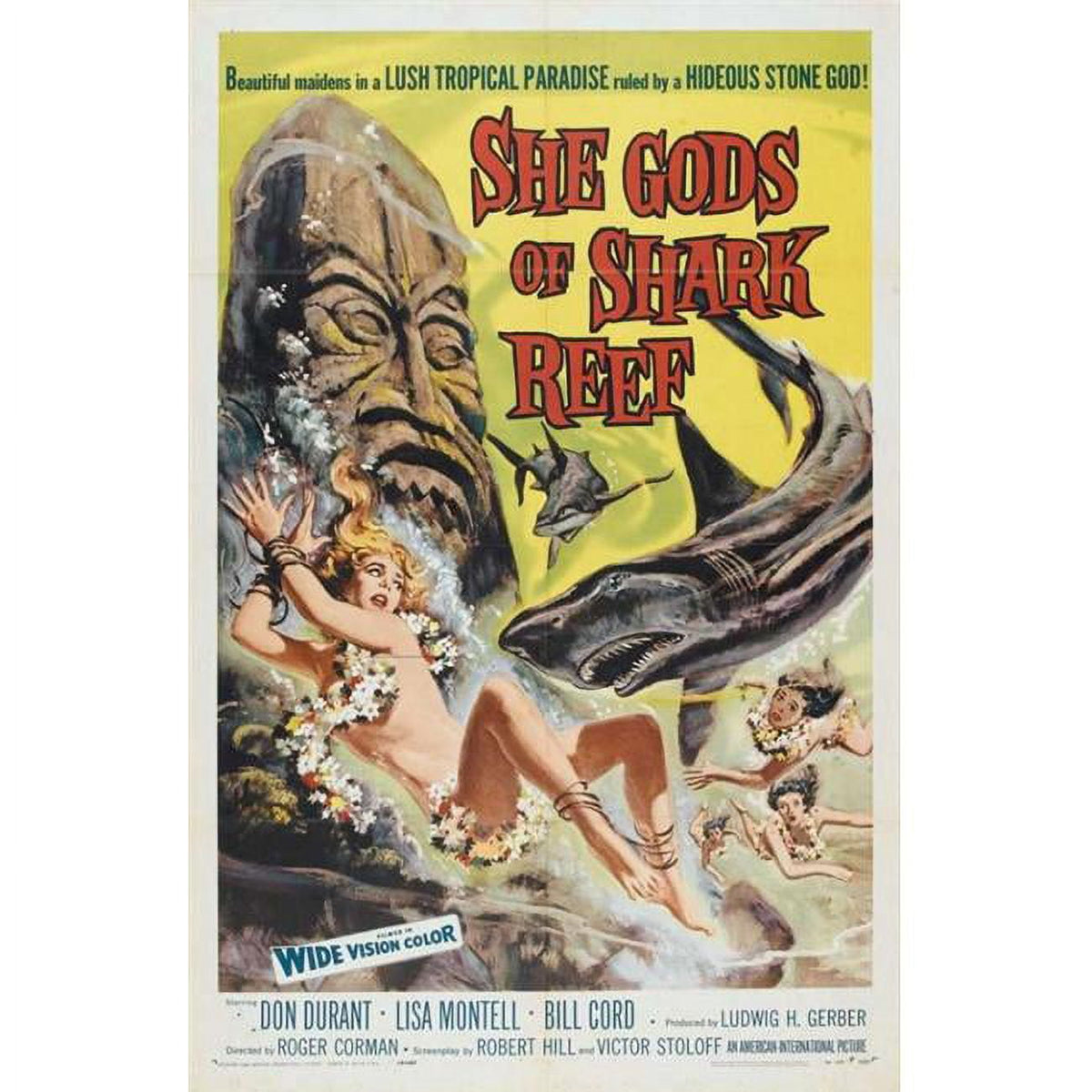 'She Gods of Shark Reef' movie poster print in 27x40 size.