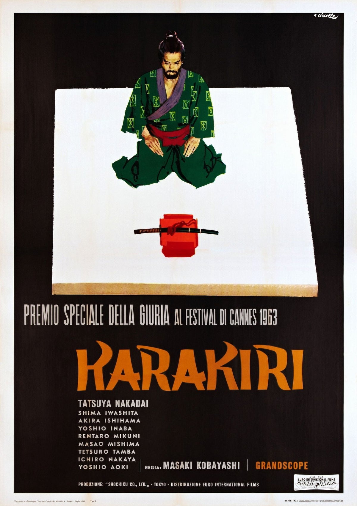 Harakiri (Seppuku) Movie Masterprint Poster featuring Tatsuya Nakadai - 1962