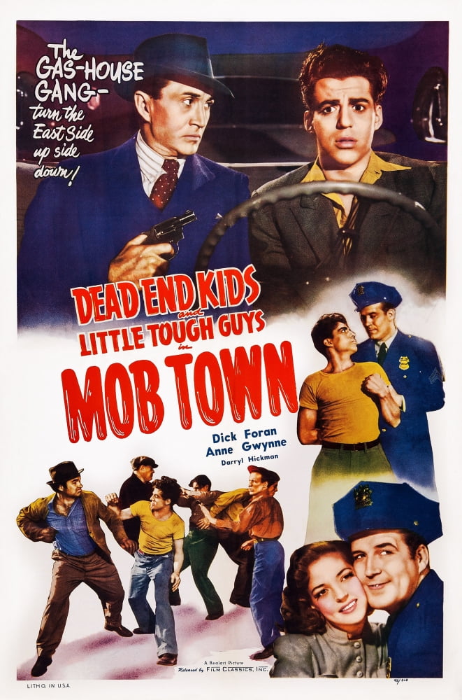 Mob Town 1941 movie masterprint poster featuring John Butler, Billy Halop, Anne Gwynne, and Dick Foran.