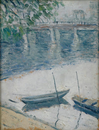 Morning on the Seine poster print by Raymond McIntyre showcasing serene dawn reflections.