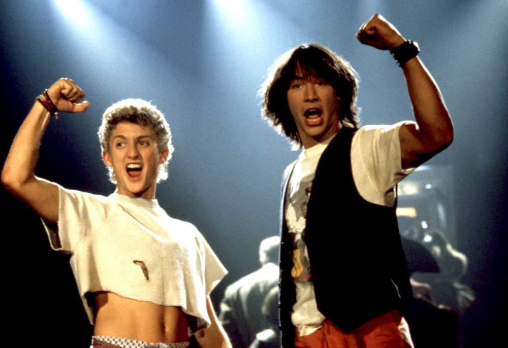 Bill and Ted's Excellent Adventure photo print featuring Alex Winter and Keanu Reeves.