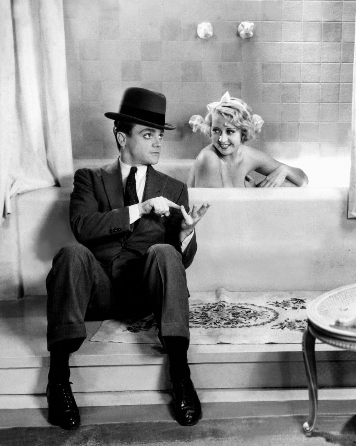 Blonde Crazy photo poster print featuring James Cagney and Joan Blondell from the 1931 film.